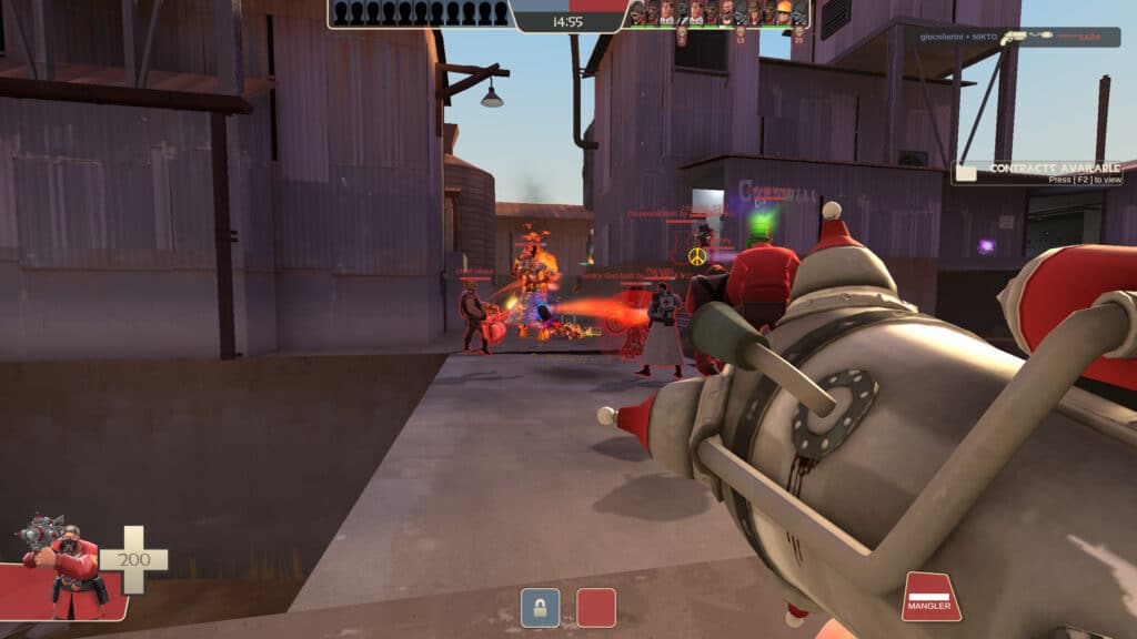 3. Team Fortress 2متعة اللعب الجماعي: Team Fortress 2 هي لعبة إطلاق نارية تعتمد على الفرق. تتميز بأسلوب كرتوني ممتع وشخصيات فريدة. أبرز المميزات: أنماط لعب متنوعة. جرافيكس خفيف وسلس. مجانية بالكامل. تجربة فريدة: إذا كنت تبحث عن لعبة ممتعة وغير معقدة لتلعبها مع أصدقائك، فإن Team Fortress 2 تقدم التوازن المثالي بين التسلية والتحدي.