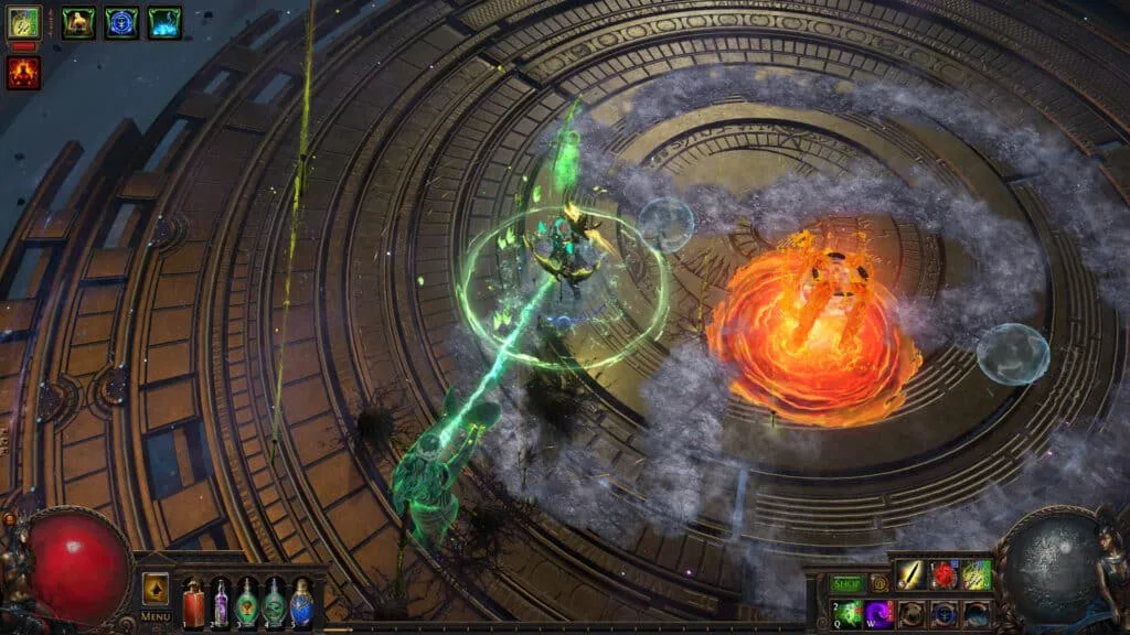 7. Path of Exileلعبة الأدوار الرائعة: إذا كنت تبحث عن لعبة RPG تشبه Diablo، فإن Path of Exile هي خيارك الأمثل بفضل قصتها الممتعة وأنظمة اللعب المعقدة. أبرز المميزات: تخصيص لا نهائي للشخصيات. محتوى غني ومتنوع. مجانية بالكامل. ماذا يميزها؟ اللعبة تتفوق في تقديم خيارات تخصيص مذهلة