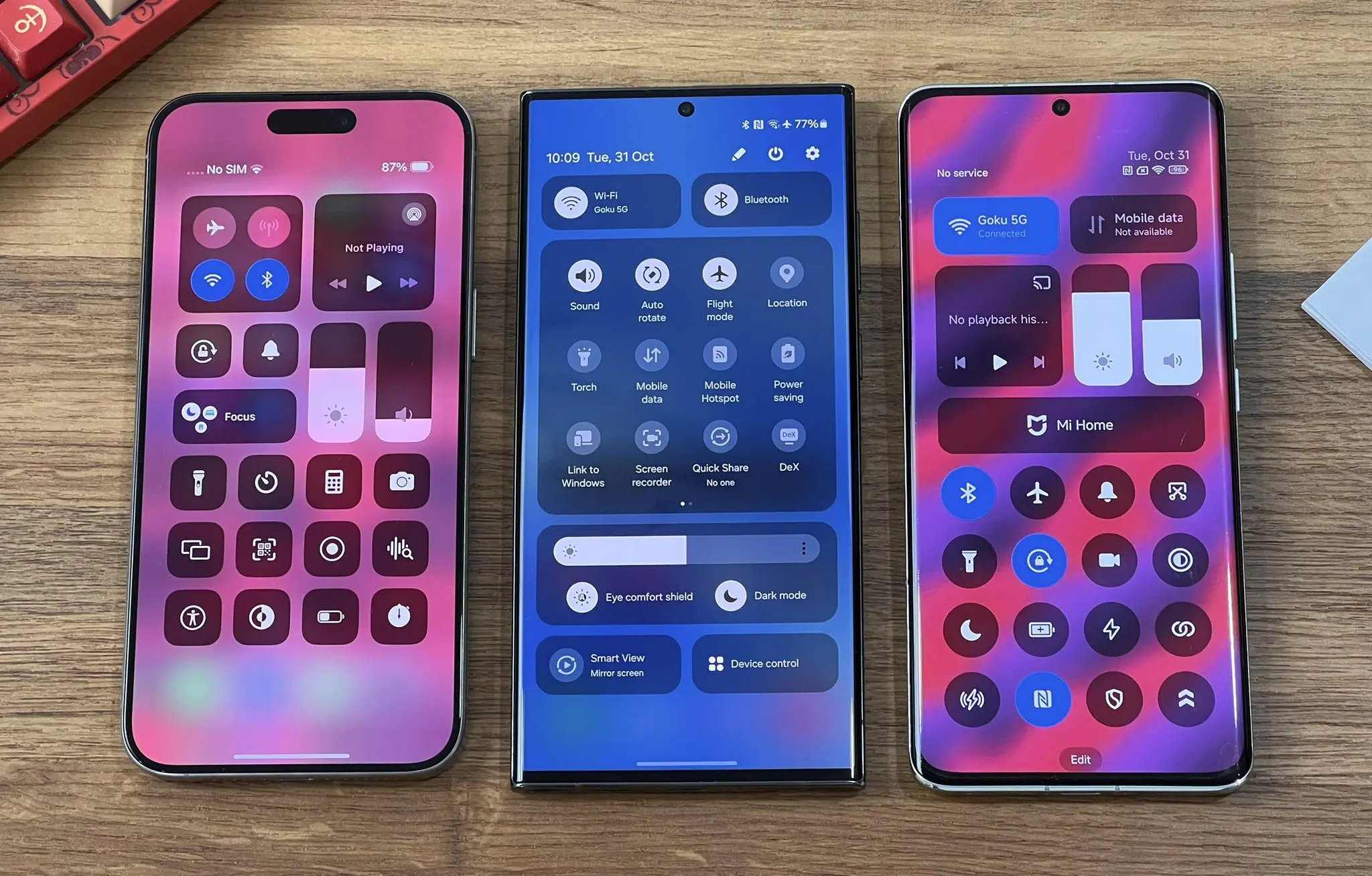 One UI vs iOS vs MIUI