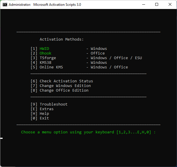 code menu preview