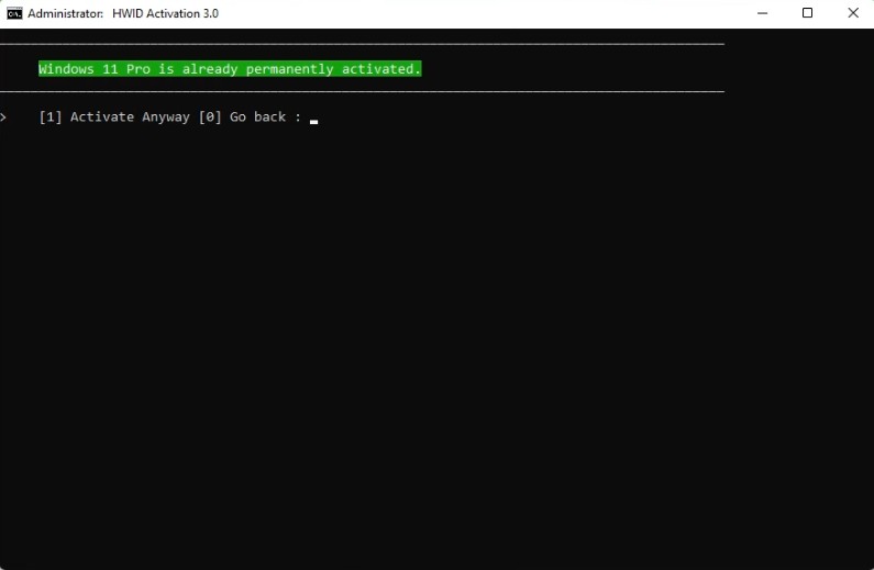 windows activation confirmation